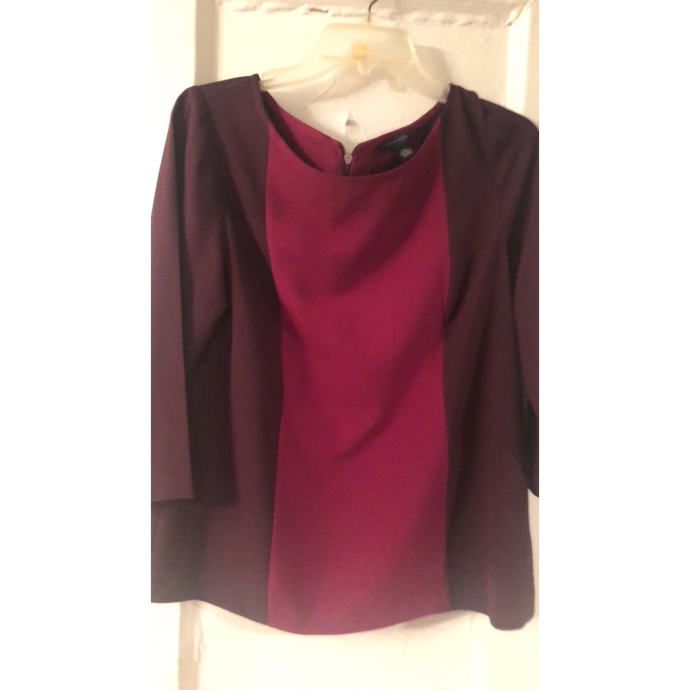 Purple blouse with multiple tones, mid sleeve.